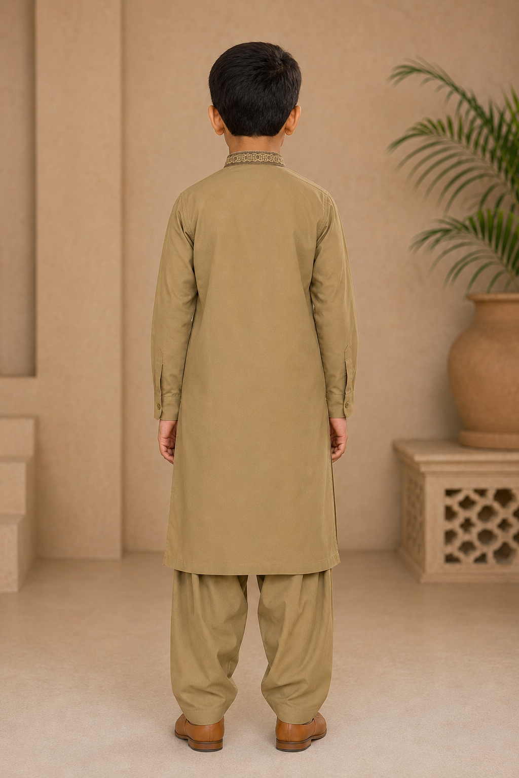 Young Heritage Embroidered Boys’ 3-Piece Shalwar Kameez Set