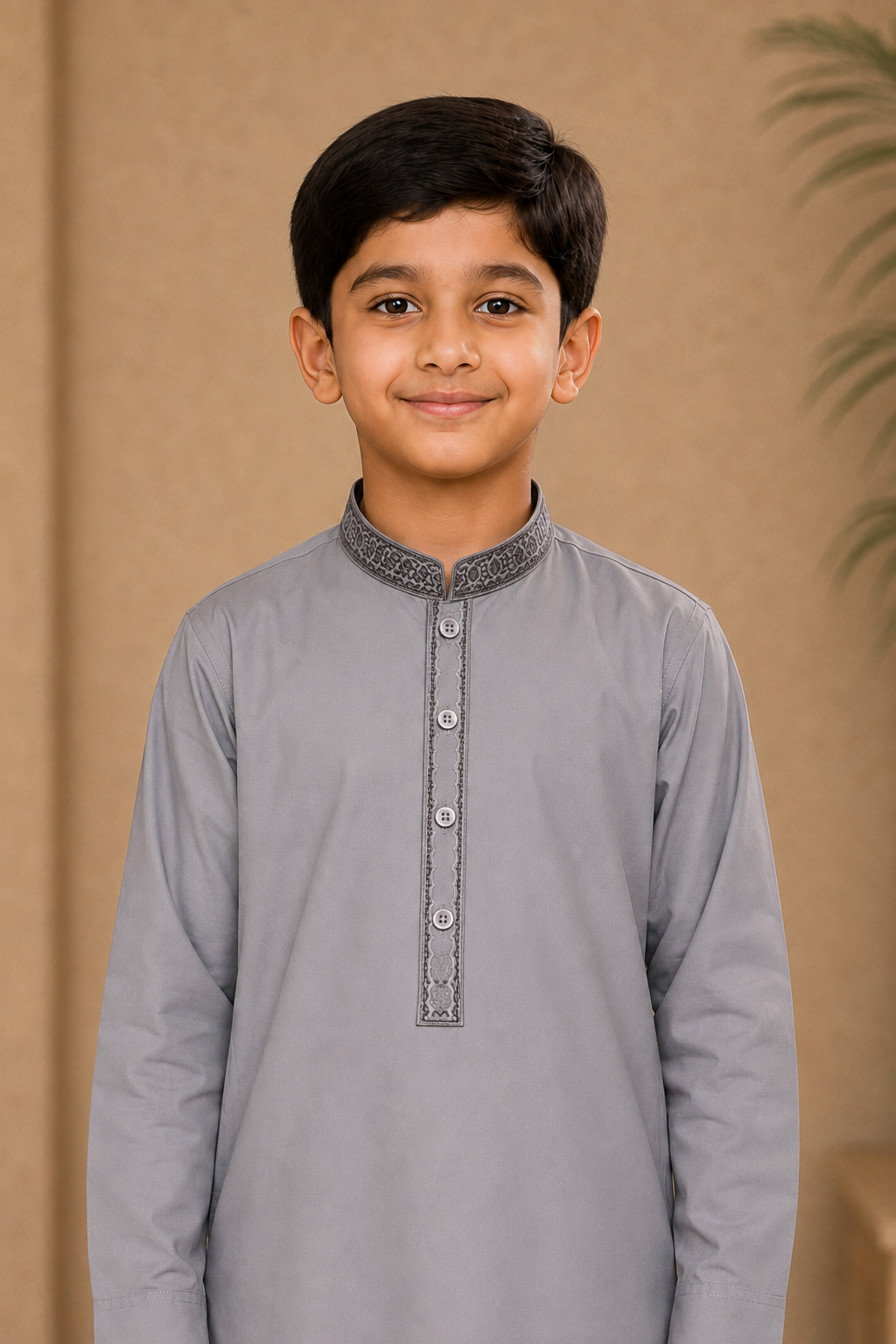 Young Sterling Embroidered Boys’ 3-Piece Shalwar Kameez Set