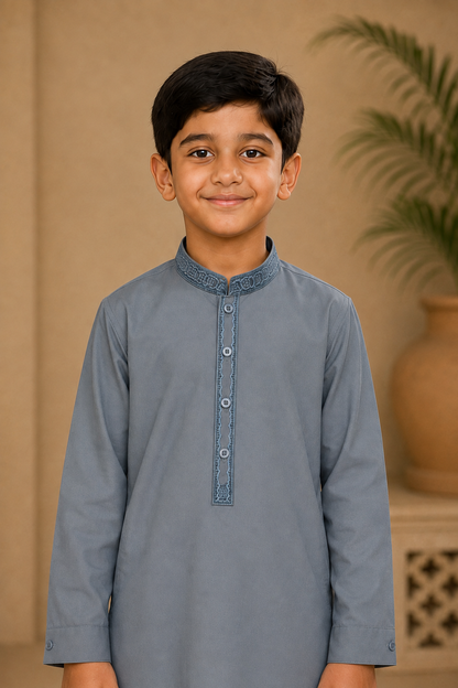 Young Horizon Embroidered Boys’ 3-Piece Shalwar Kameez Set