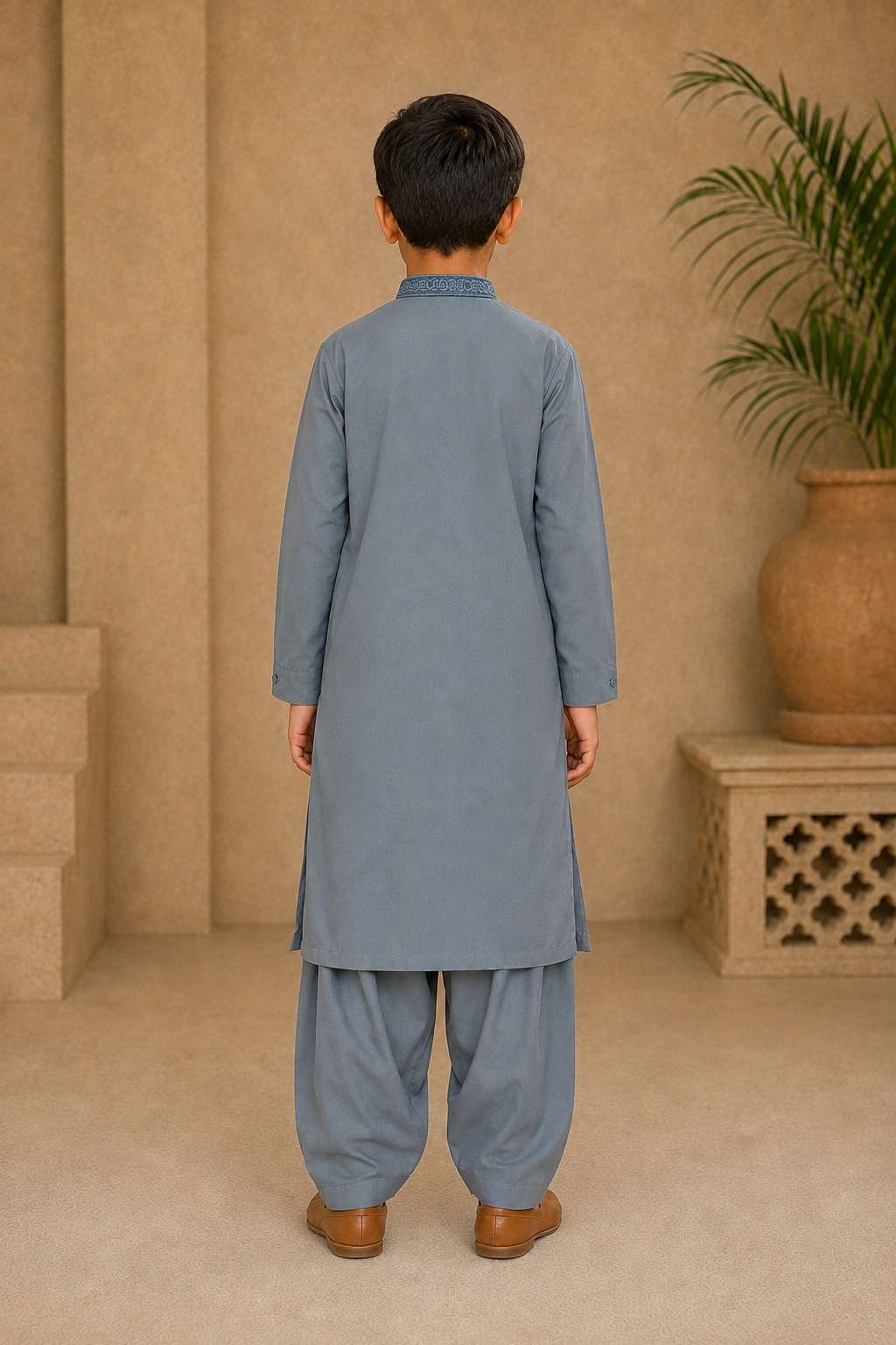 Young Horizon Embroidered Boys’ 3-Piece Shalwar Kameez Set