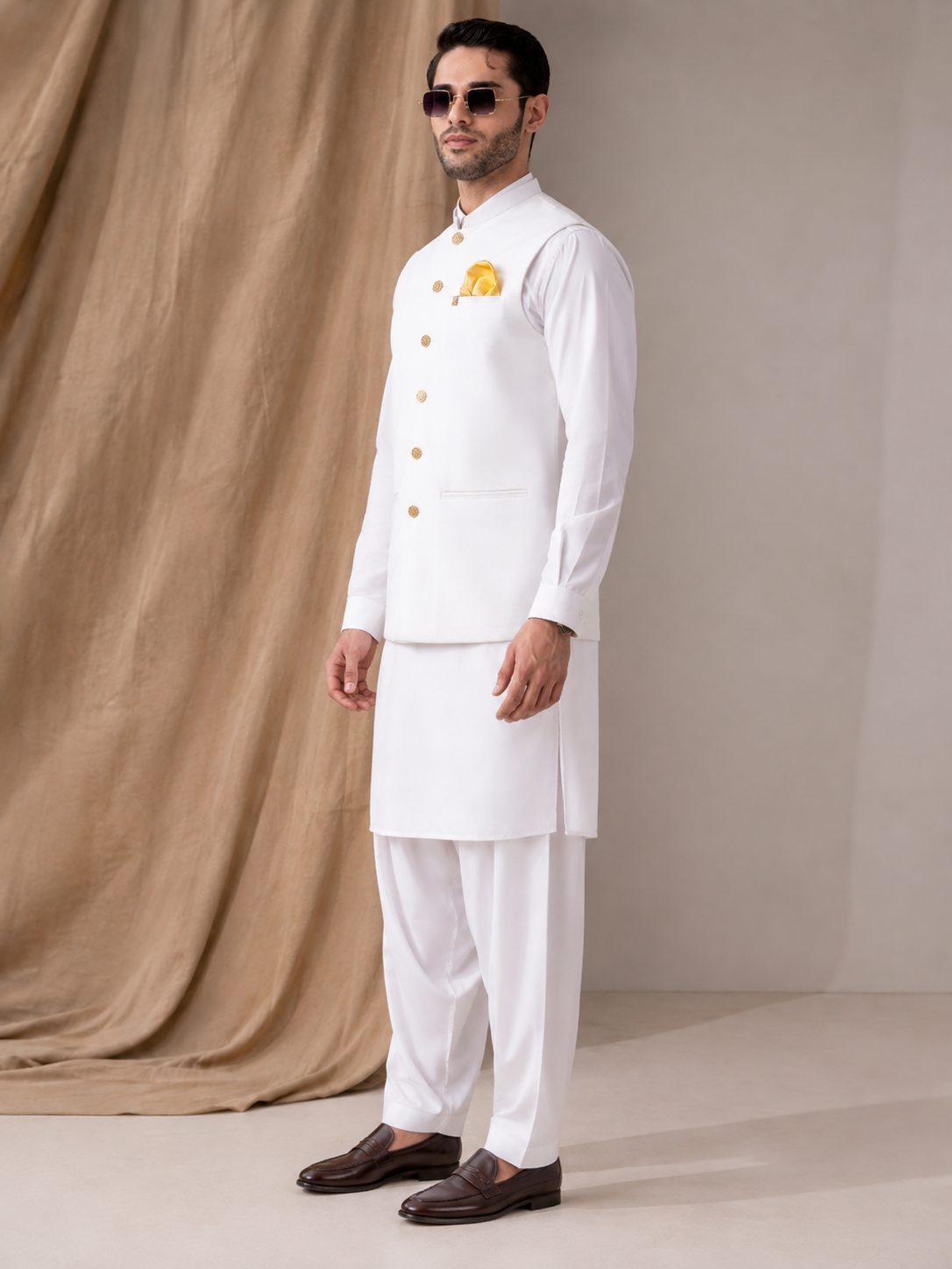 Off White Regal Luxe WaistCoat