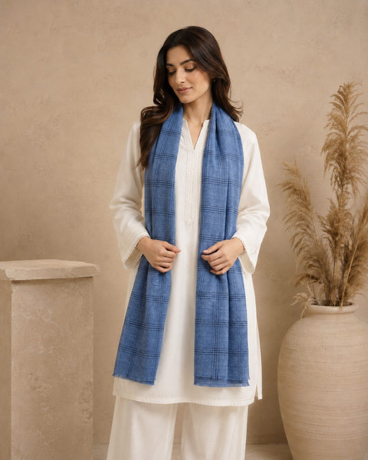 Crinkled Ombre 1 Piece Soft Wool Scarf