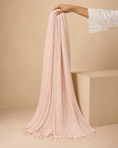 Crinkled Ombre 1 Piece Soft Wool Scarf
