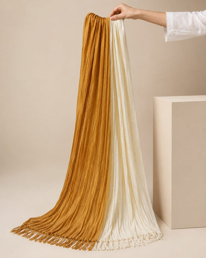Crinkled Ombre 1 Piece Soft Wool Scarf