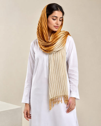 Crinkled Ombre 1 Piece Soft Wool Scarf