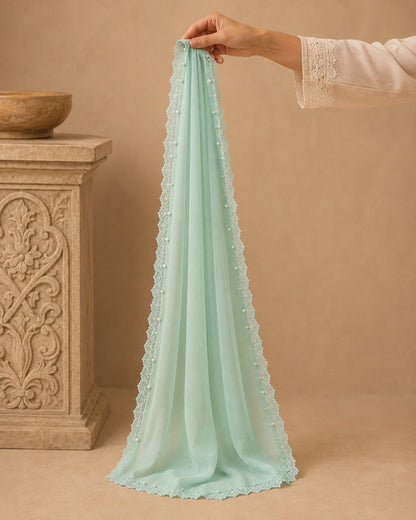 Elegant Pearl  1 piece lawn Scarf