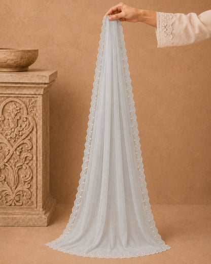 Elegant Pearl  1 piece lawn Scarf