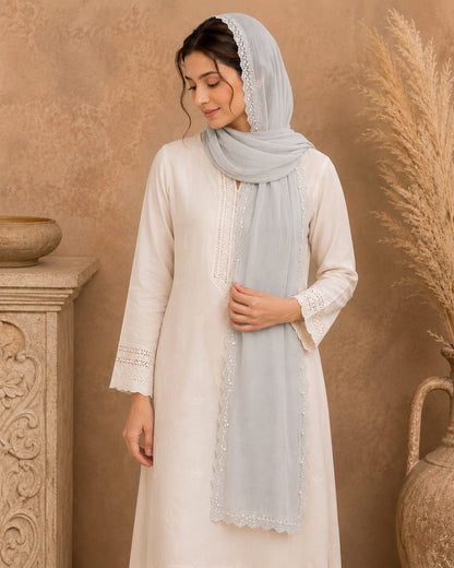 Elegant Pearl  1 piece lawn Scarf