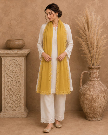 Elegant Pearl  1 piece lawn Scarf