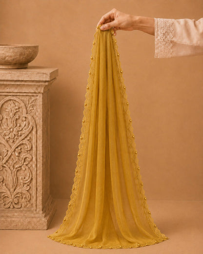 Elegant Pearl  1 piece lawn Scarf