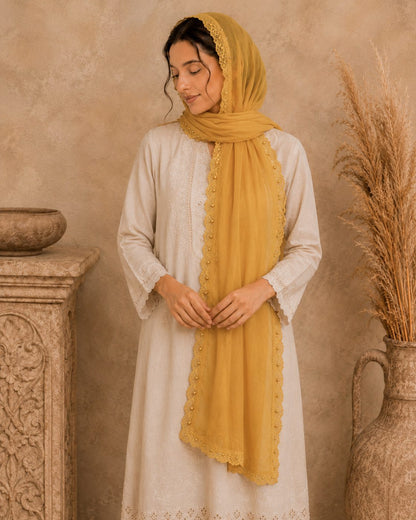Elegant Pearl  1 piece lawn Scarf