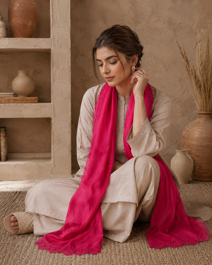 Elegant Pearl  1 piece lawn Scarf