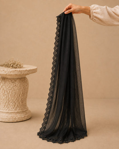 Elegant Pearl  1 piece lawn Scarf