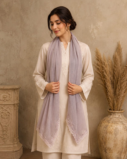 Elegant Pearl  1 piece lawn Scarf