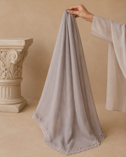 Elegant Pearl  1 piece lawn Scarf