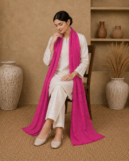 Metallic Doted Circle 1 Piece Chiffon scarf