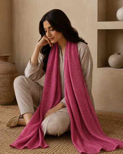 Metallic Doted Circle 1 Piece Chiffon scarf