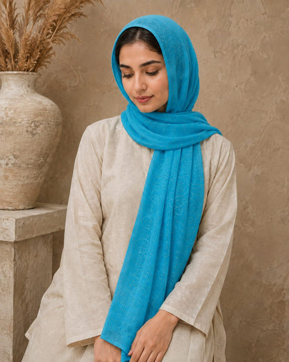 Metallic Doted Circle 1 Piece Chiffon scarf