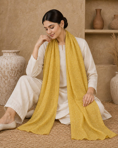 Metallic Doted Circle 1 Piece Chiffon scarf