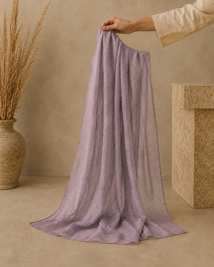 Metallic Doted Circle 1 Piece Chiffon scarf
