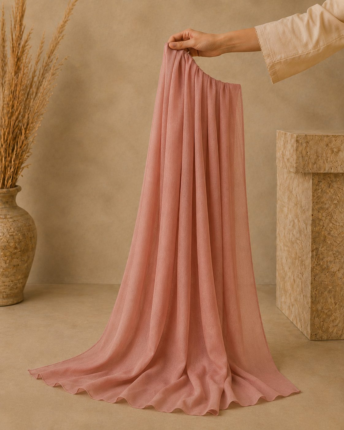 Shimmer Organza 1 Piece chiffon scarf