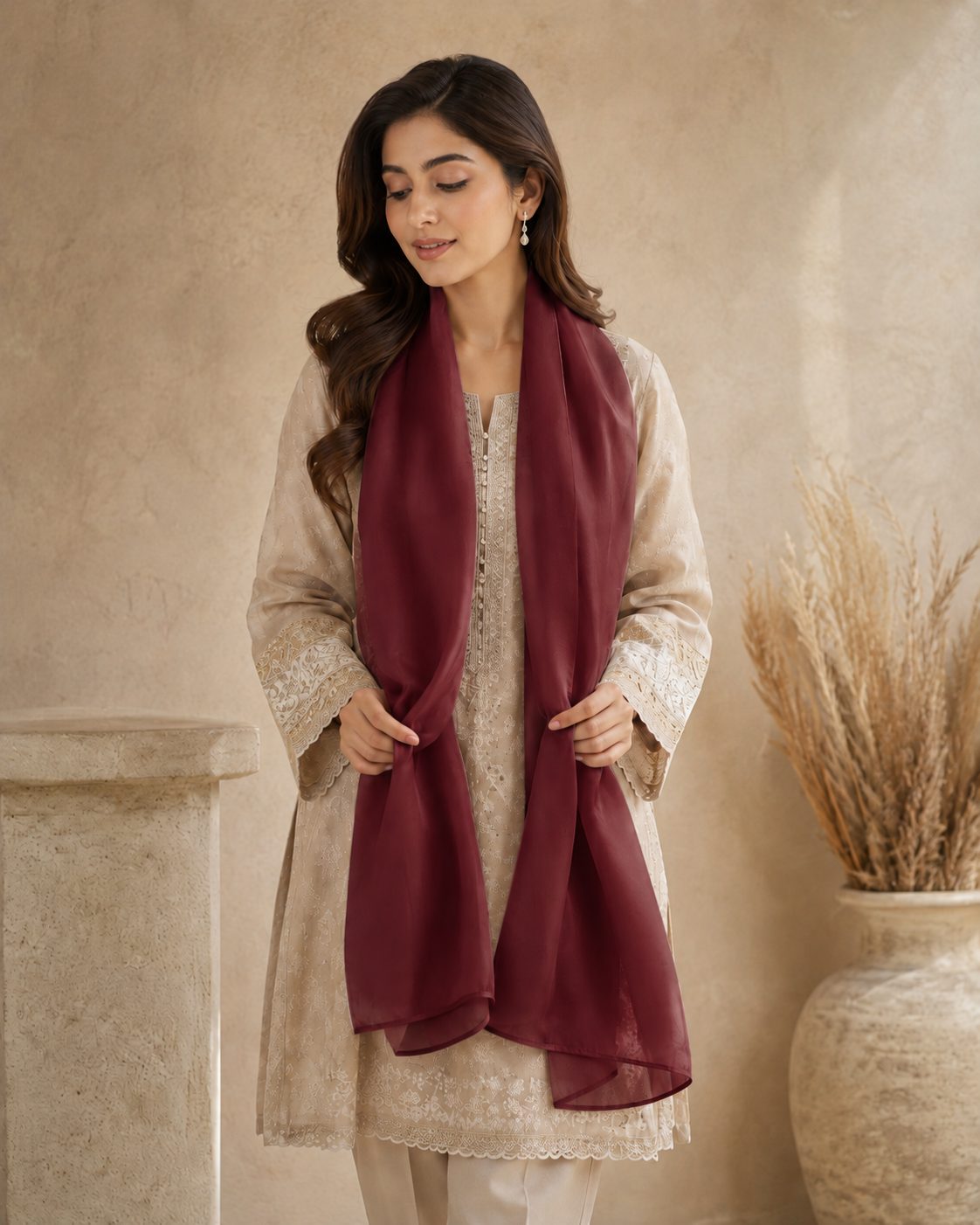 Silk Satin 1 Piece scarf