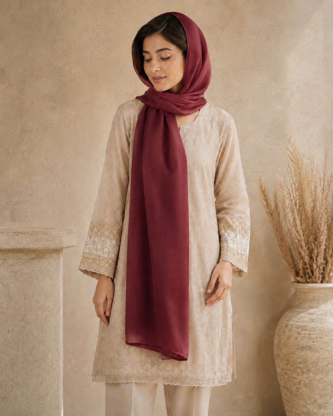 Silk Satin 1 Piece scarf