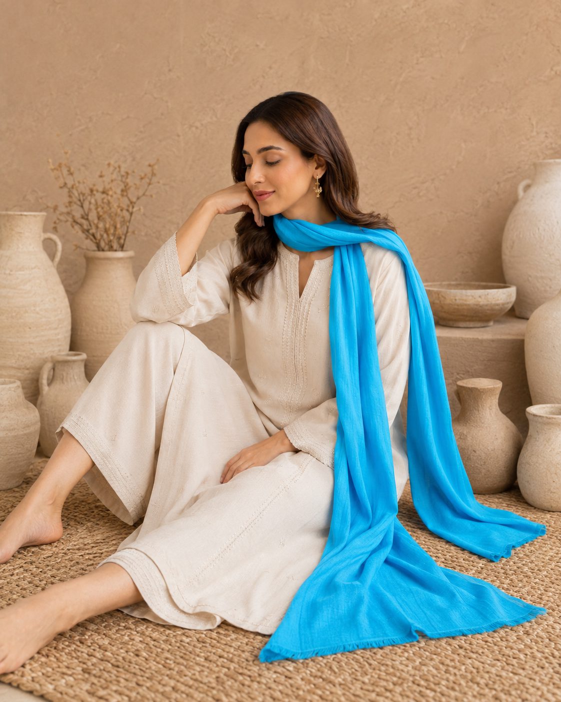 Essential Plain 1 piece lawn Scarf