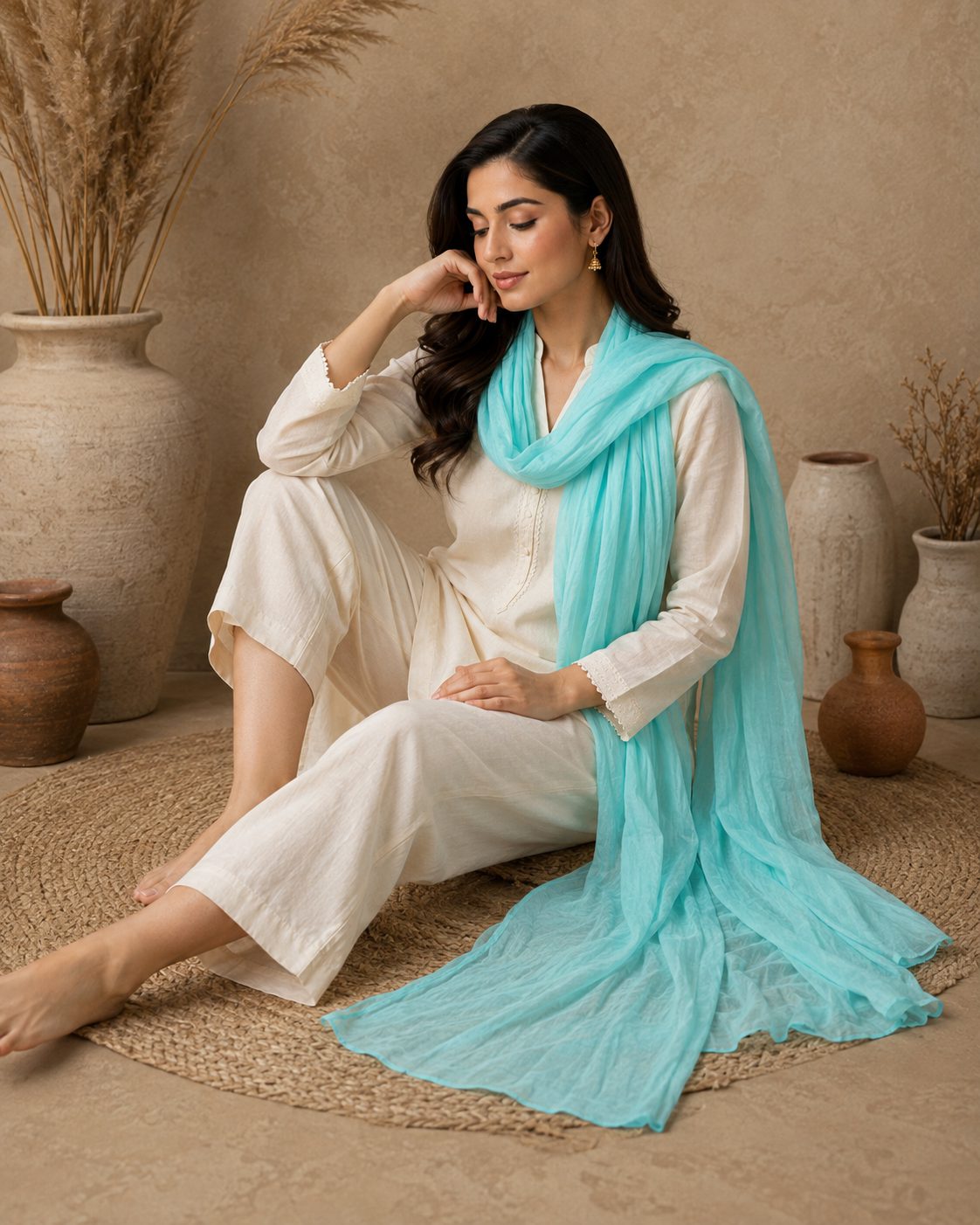 Essential Plain 1 piece lawn Scarf