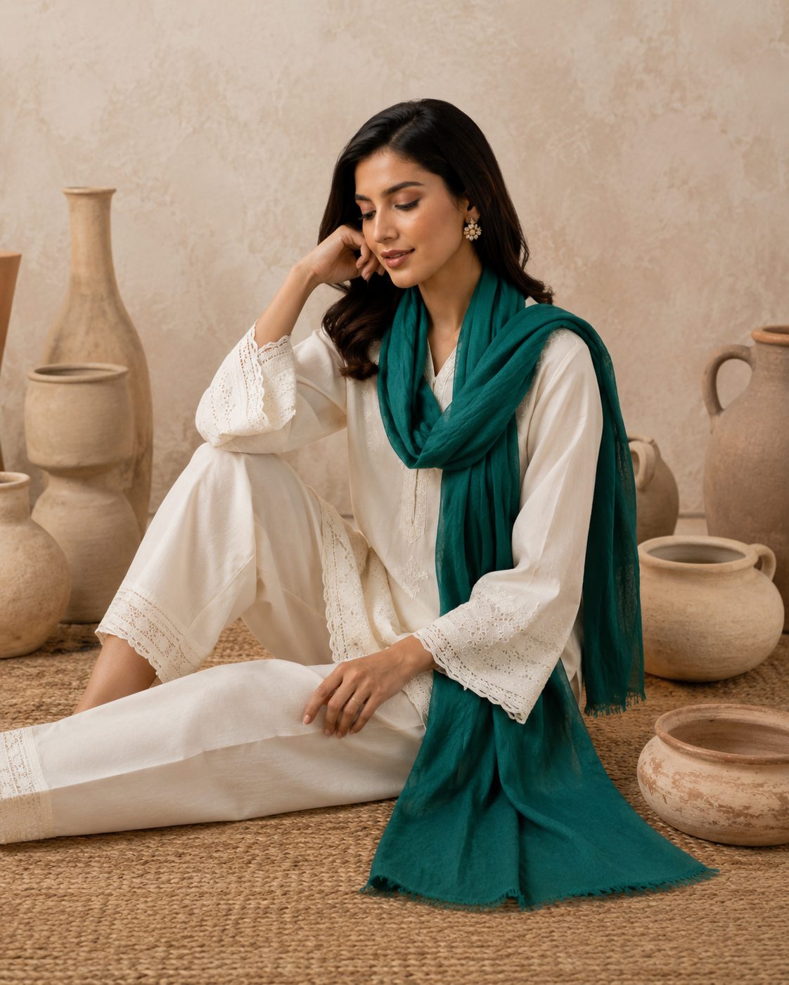 Essential Plain 1 piece lawn Scarf