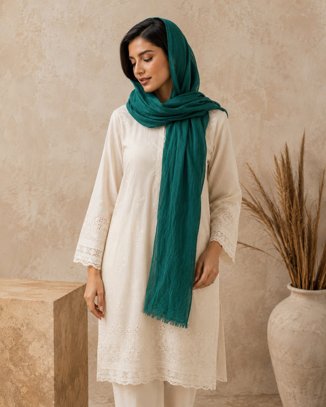 Essential Plain 1 piece lawn Scarf