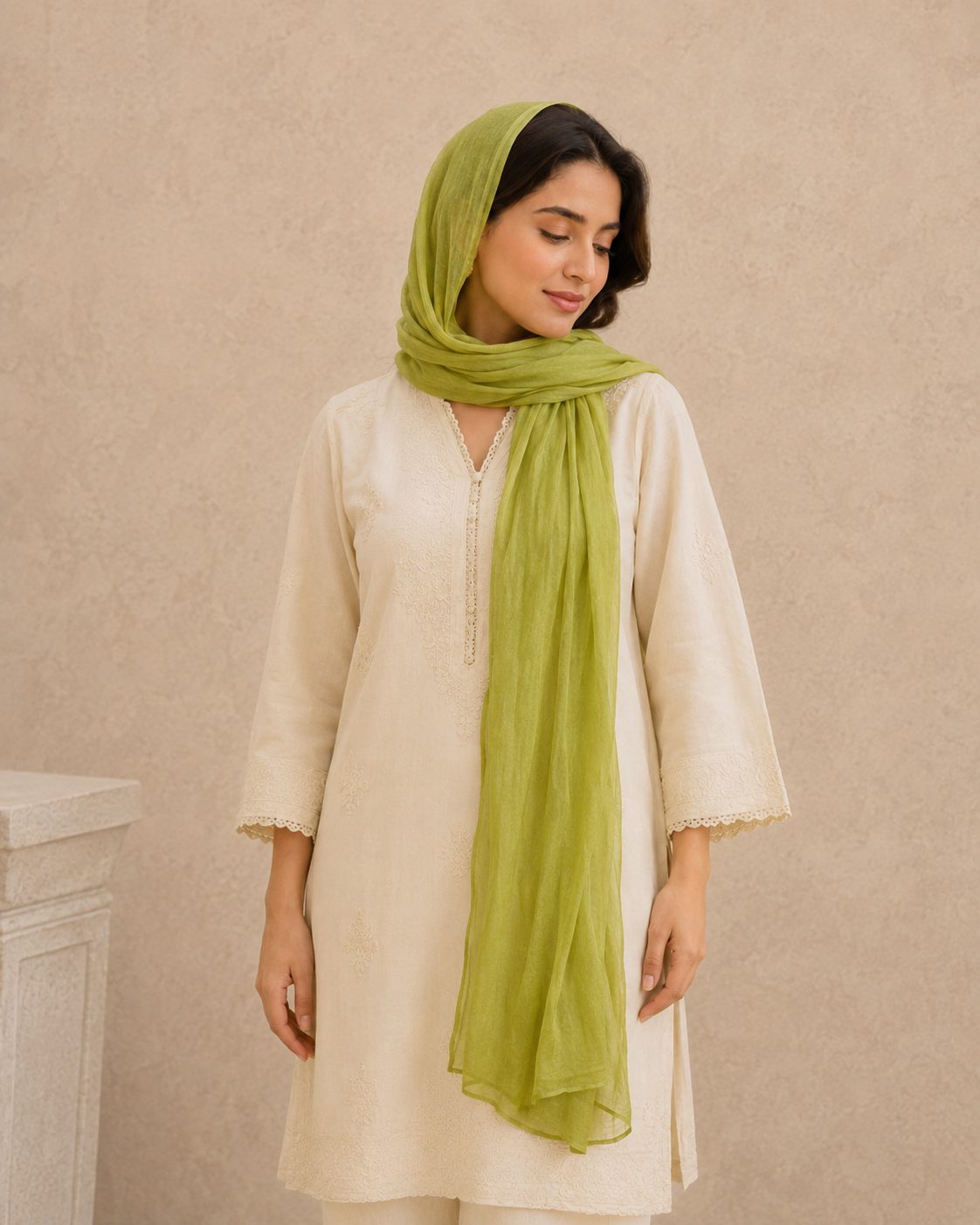 Essential Plain 1 piece lawn Scarf