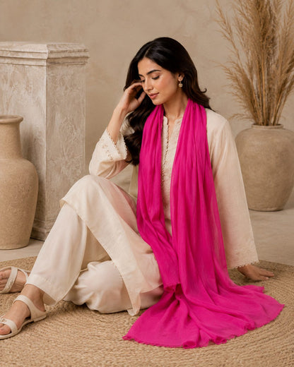 Essential Plain 1 piece lawn Scarf