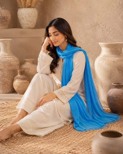 Essential Plain 1 piece lawn Scarf