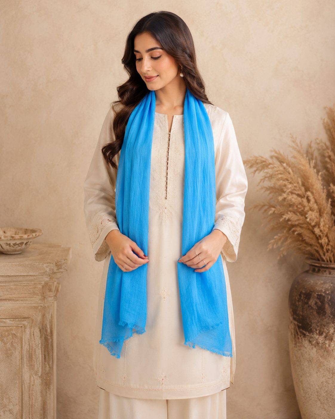 Essential Plain 1 piece lawn Scarf