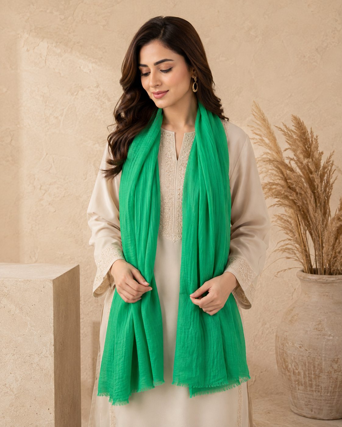 Essential Plain 1 piece lawn Scarf