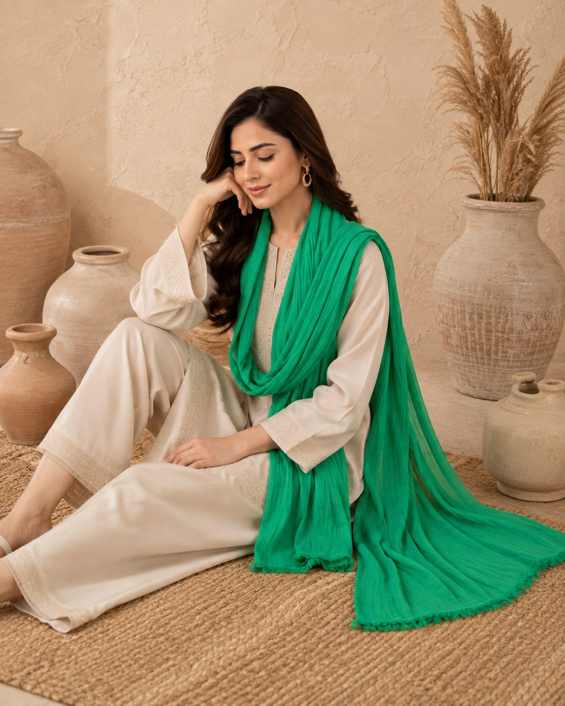 Essential Plain 1 piece lawn Scarf