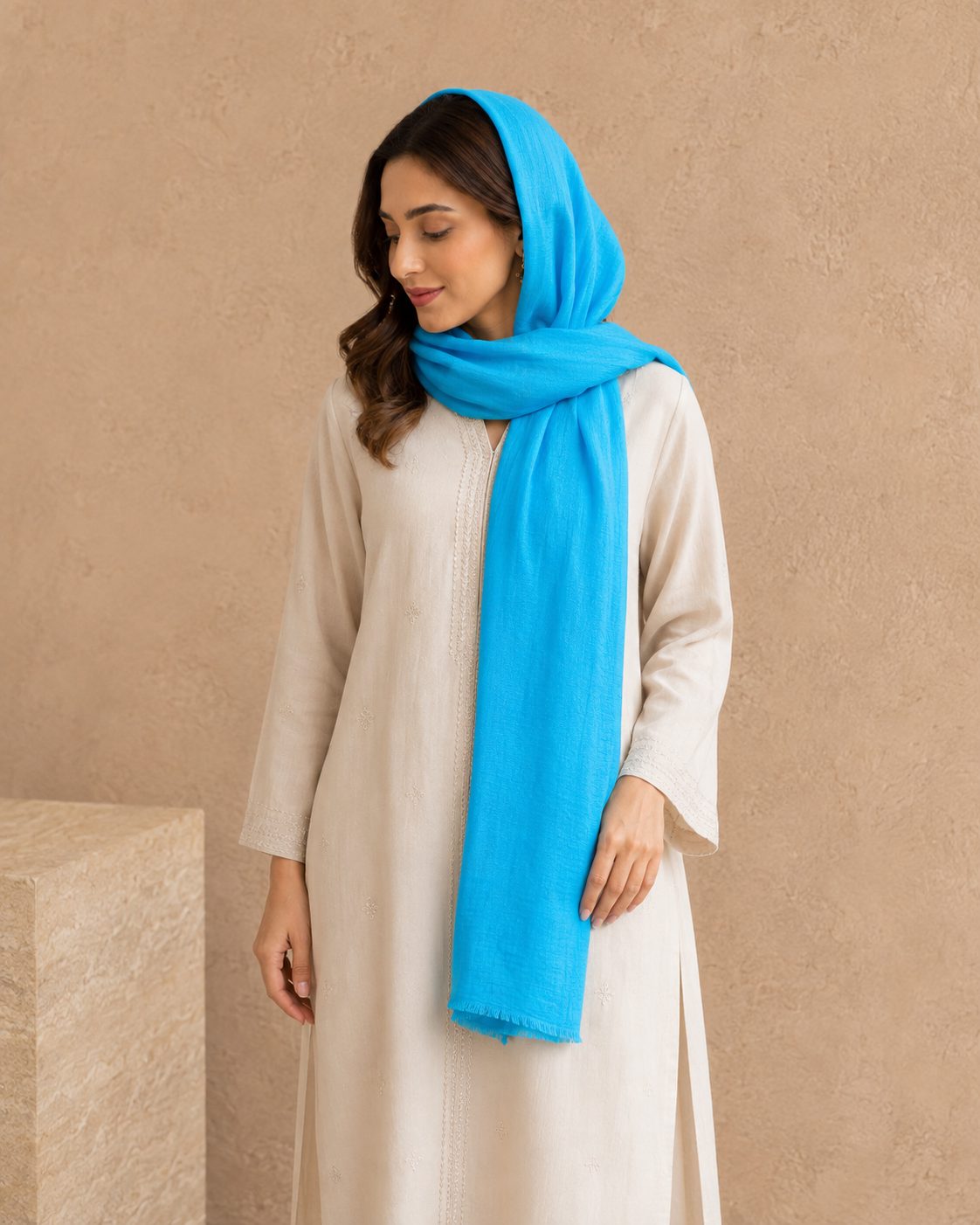 Essential Plain 1 piece lawn Scarf