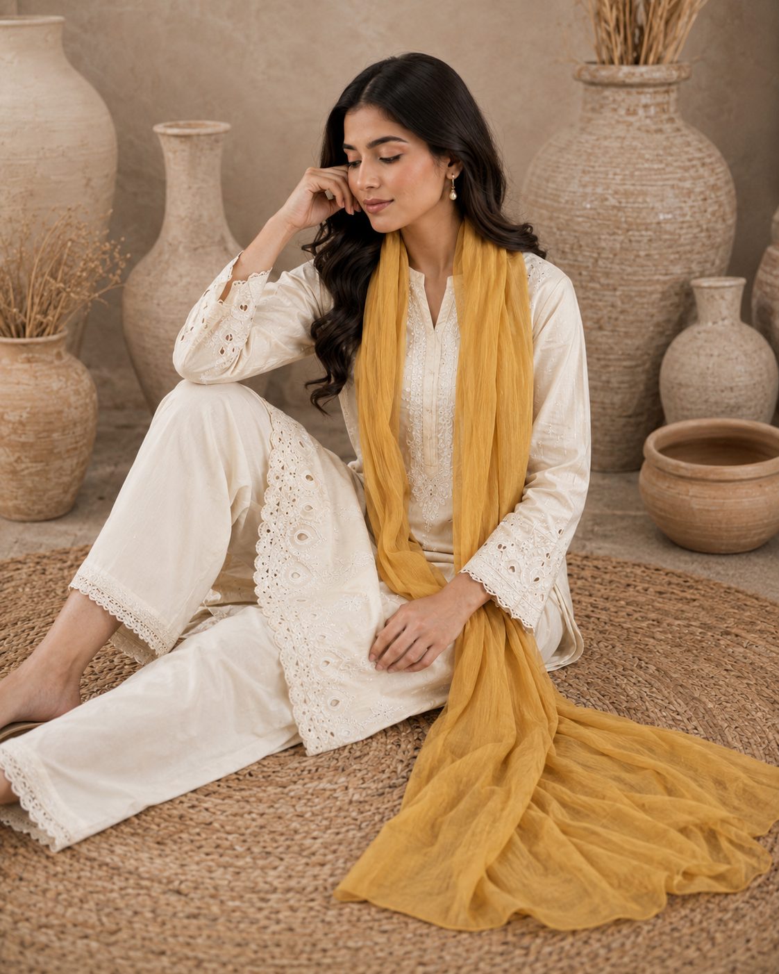 Essential Plain 1 piece lawn Scarf