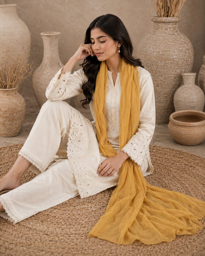 Essential Plain 1 piece lawn Scarf