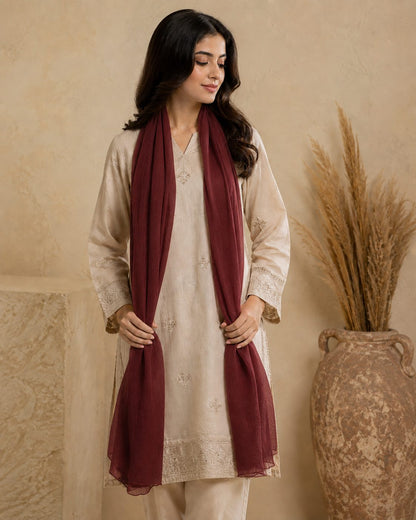 Essential Plain 1 piece lawn Scarf