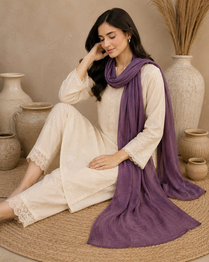 Essential Plain 1 piece lawn Scarf