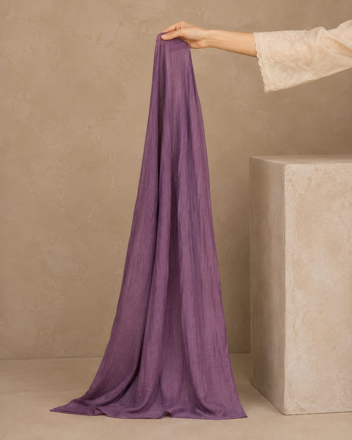 Essential Plain 1 piece lawn Scarf