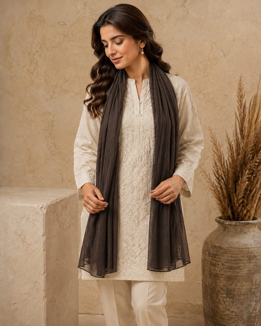 Essential Plain 1 piece lawn Scarf