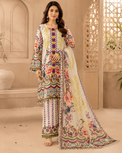 Blooming Grace 3 Piece Digital Print Suit