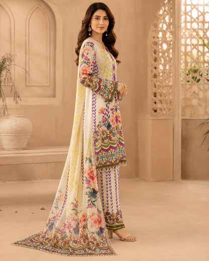 Blooming Grace 3 Piece Digital Print Suit