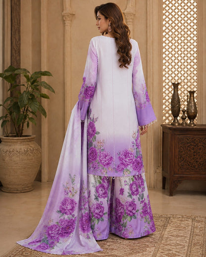 Blooming Grace 3 Piece Digital Print Suit
