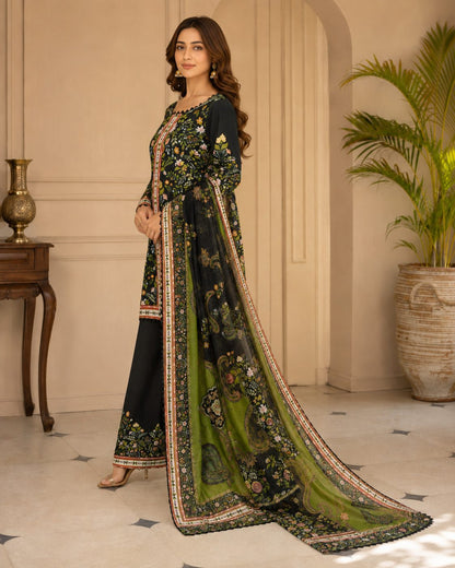 Garden Bliss 3 Piece Digital Print Suit