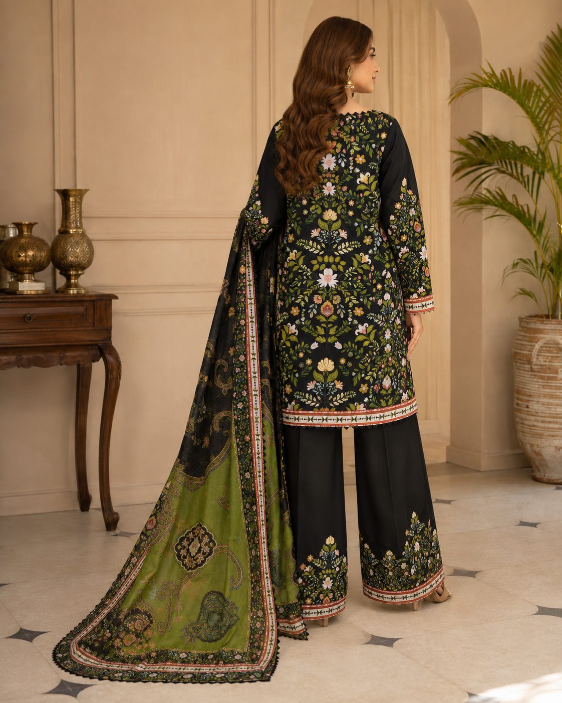 Garden Bliss 3 Piece Digital Print Suit