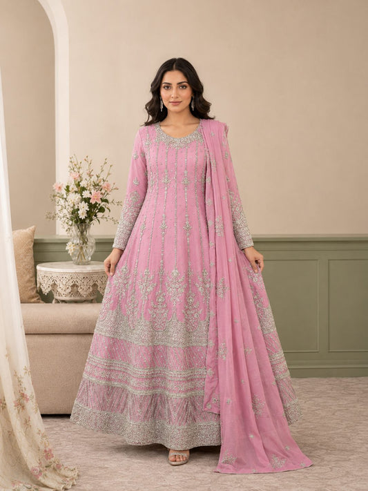Royale Embroidered Chiffon Maxi